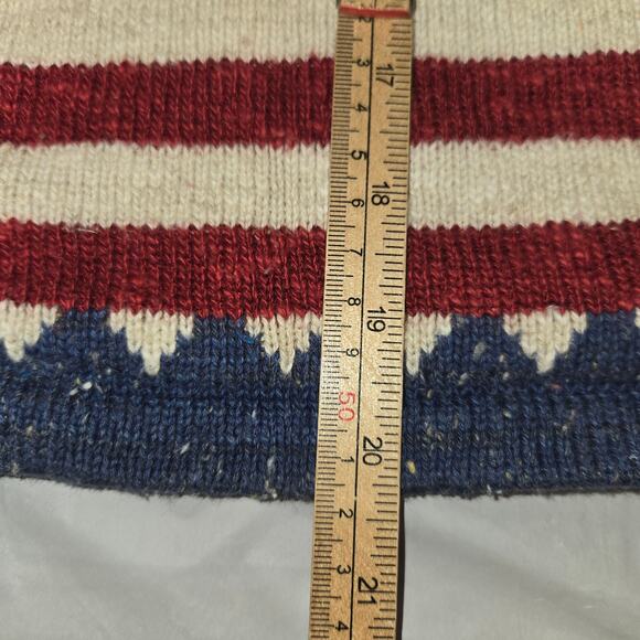 Sage Creek by Liz Ence Womens Large Cardigan Sweater Knit American Flag July - Picture 6 of 12